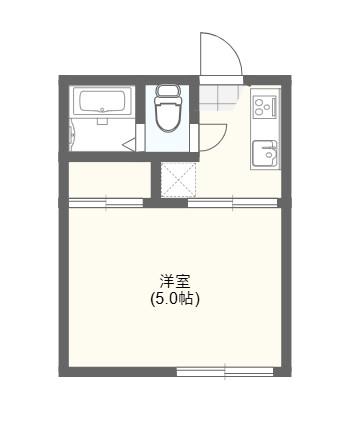 フォーブル勝木II(1K/1階)の間取り写真