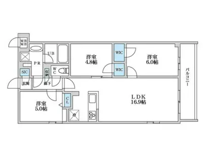 SーRESIDENCE富士見ヶ丘AFFORD(3LDK/1階)の間取り写真