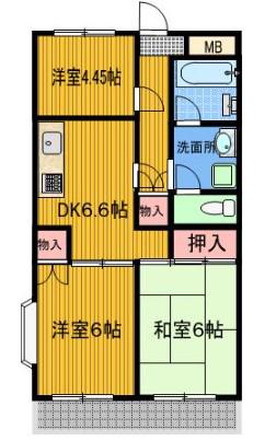 エクセル富士見(3DK/3階)の間取り写真