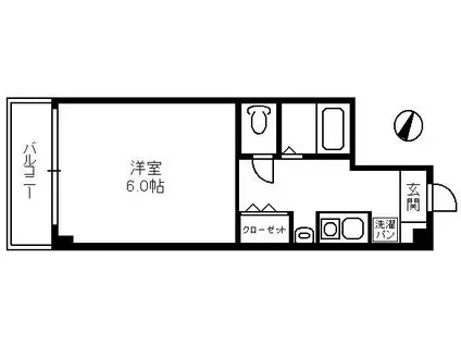 山田ビル(1K/3階)の間取り写真
