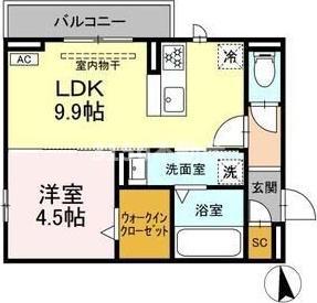 FILEDEN(1LDK/3階)の間取り写真