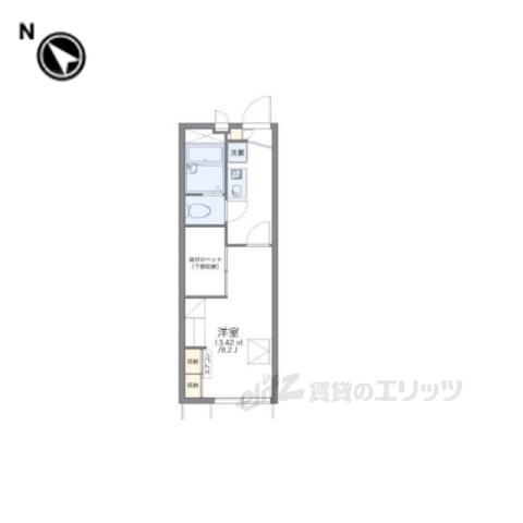 レオパレスTOMONAⅡ(1K/1階)の間取り写真