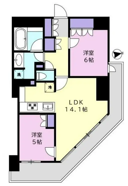 ソルクレスト川口 14階階 間取り