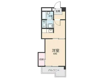 サンシャインビル南館(1DK/3階)の間取り写真