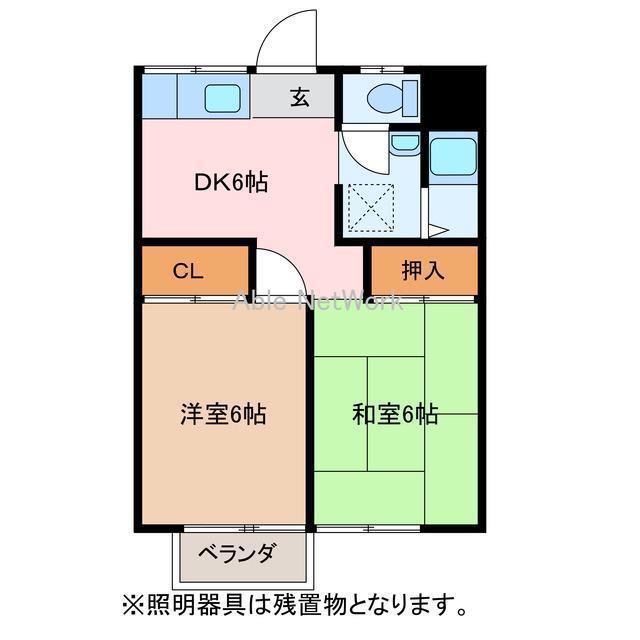 山内アパート(2DK/1階)の間取り写真