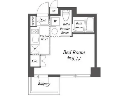 サムティレジデンス浦安(1K/2階)の間取り写真