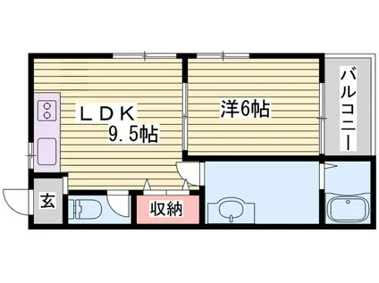たくみマンション(1LDK/3階)の間取り写真