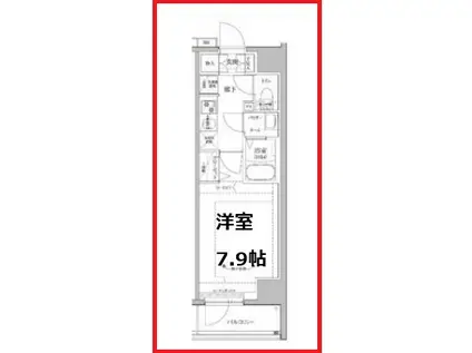 リルシア立石(1K/2階)の間取り写真