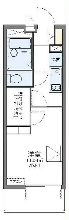 レオパレス前里 3階階 間取り
