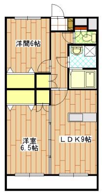 アビタシオン天王V(2LDK/1階)の間取り写真