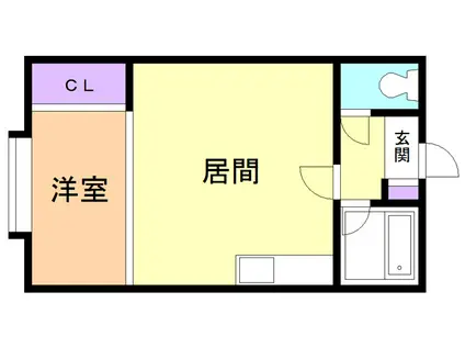 学パルミエールたんぽぽ(1DK/1階)の間取り写真