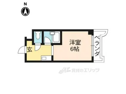 ジュネス神楽田(1K/3階)の間取り写真