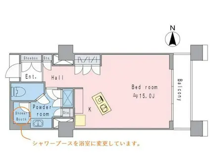 シティーフロントタワー(ワンルーム/6階)の間取り写真