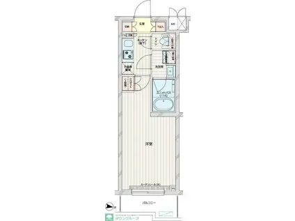 ルーブル練馬赤塚(1K/4階)の間取り写真