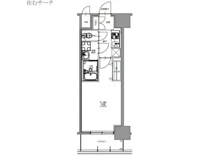 S-RESIDENCE四日市市堀木AMANTE(1K/9階)の間取り写真