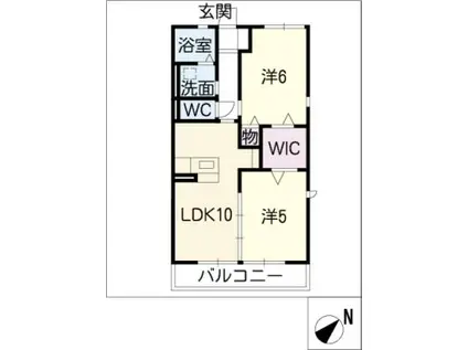 LUMIUS(2LDK/1階)の間取り写真