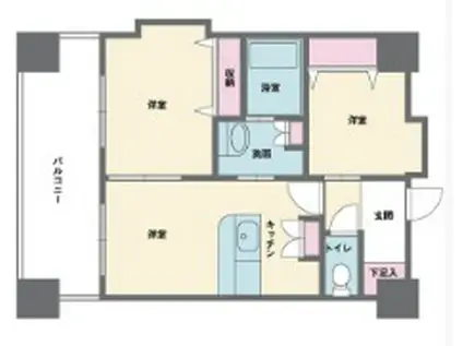 HF西新宿レジデンスウエスト(1SLDK/11階)の間取り写真