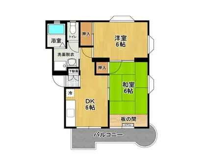 タウンライフ池田(2DK/2階)の間取り写真