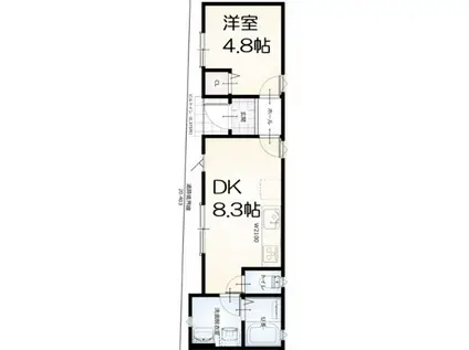グランソフィア内野本郷 F(1LDK/1階)の間取り写真