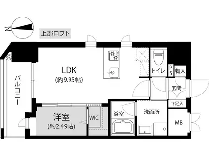 MGH大濠パーク(1LDK/10階)の間取り写真