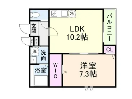 フジパレス大和田II番館(1LDK/3階)の間取り写真