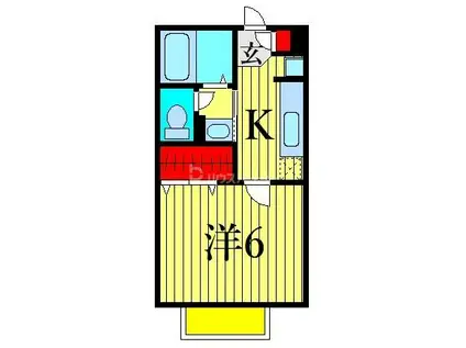 エムグランデI(1K/2階)の間取り写真