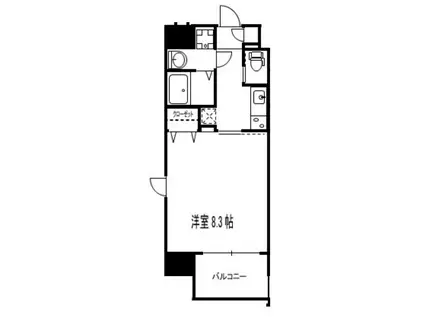 フォレストガーデン天満橋I(1K/7階)の間取り写真