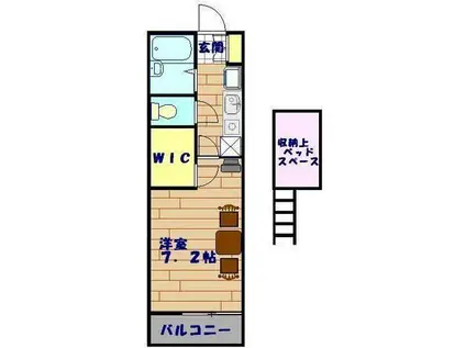レオパレスかすやII(1K/3階)の間取り写真