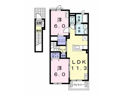 ネオ783(2LDK/2階)の間取り写真