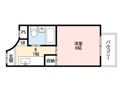 フローラ宮崎台(1K/3階)の間取り写真