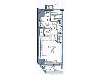 ラフィスタ横浜吉野町II(1K/10階)の間取り写真