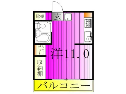 アルジェント(ワンルーム/3階)の間取り写真