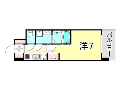 スプランディッドII(1K/10階)の間取り写真