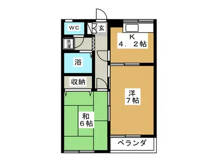 フタチュウファーム1(2K/1階)の間取り写真