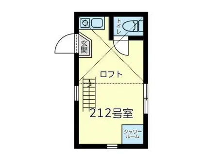 ユナイト保土ヶ谷テアトロ・グレーコ(ワンルーム/2階)の間取り写真