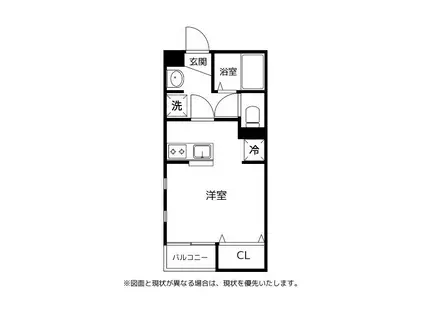 スカイヒルズ(ワンルーム/1階)の間取り写真