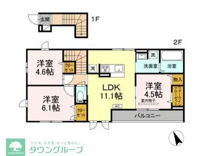 シャルマンいずみ(3LDK/1階)の間取り写真