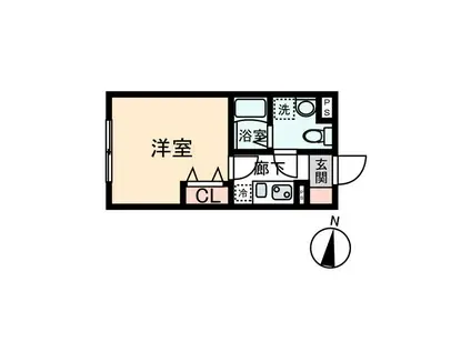 ME MOLA中村橋(1K/3階)の間取り写真