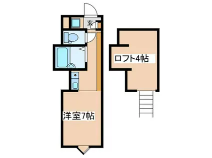 プライムテラス生田(ワンルーム/1階)の間取り写真