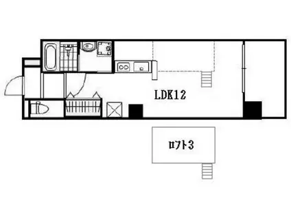 YSKビル(ワンルーム/12階)の間取り写真