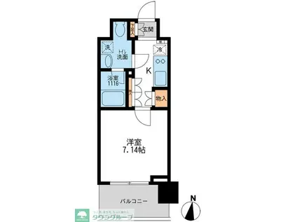 アーデン清澄白河(1K/8階)の間取り写真