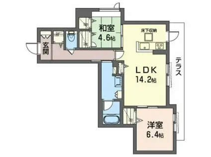 シャーメゾン花水木(2LDK/3階)の間取り写真