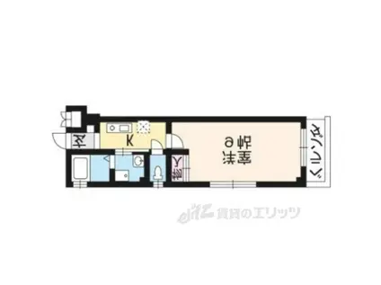 ドーリア西洞院(1K/4階)の間取り写真