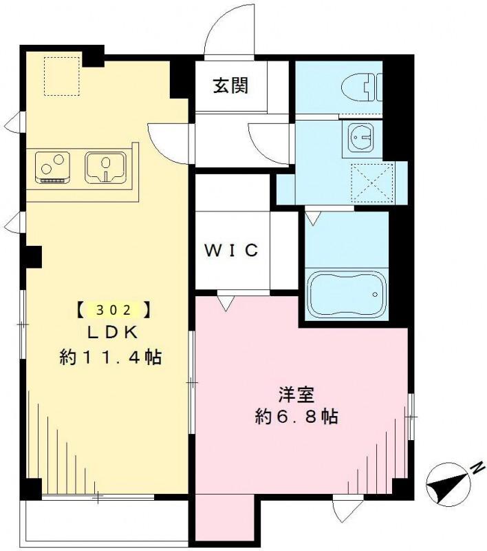 ラシーネ(1LDK/3階)の間取り写真