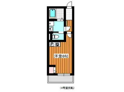 グランディール(ワンルーム/1階)の間取り写真