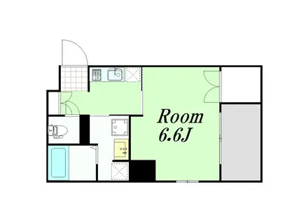 エイペックス京町堀(1K/2階)の間取り写真