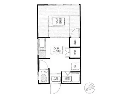 メゾン緑風(1DK/2階)の間取り写真