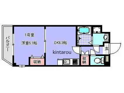 LIETO VILLA幕張(1DK/3階)の間取り写真