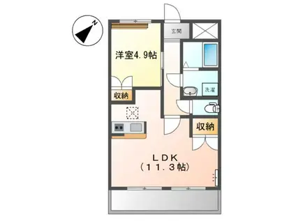 フェリシデーデ(1LDK/1階)の間取り写真