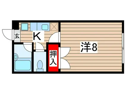 サンライズ弁天(1K/2階)の間取り写真